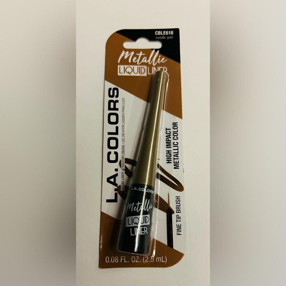 New L. A. Colors Metallic Gold Liquid Liner Sealed High Impact Metallic Color